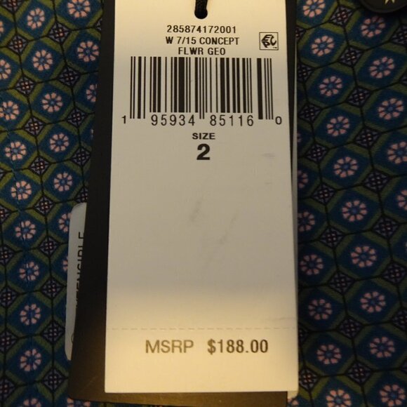 RLX Ralph Lauren Golf Pants Women's Size 2 Green Floral Print Stretch - Picture 9 of 11